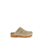 Chloé Beige Calf Leather Bos Taurus Clogs