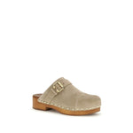 Chloé Beige Calf Leather Bos Taurus Clogs