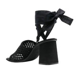 Miu Miu Black Fabric Strap-On Sandals