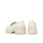 Dior White Calfskin Platform Loafers
