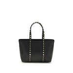 Valentino Garavani Black Calf Leather Bos Taurus Shoulder Bag