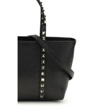 Valentino Garavani Black Calf Leather Bos Taurus Shoulder Bag