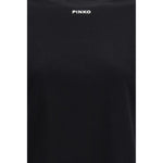 PINKO Black Cotton T-Shirt