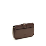 PINKO Brown Calf Leather Bos Taurus Shoulder Bag