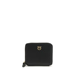 PINKO Black Calf Leather Bos Taurus Wallet