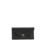 PINKO Black Calf Leather Bos Taurus Handbag