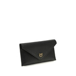 PINKO Black Calf Leather Bos Taurus Handbag
