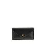 PINKO Black Calf Leather Bos Taurus Handbag