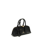 PINKO Black Calf Leather Bos Taurus Handbag