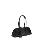 PINKO Black Calf Leather Bos Taurus Shoulder Bag