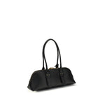 PINKO Black Calf Leather Bos Taurus Shoulder Bag