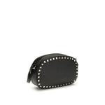 Valentino Garavani Black Calf Leather Bos Taurus Shoulder Bag