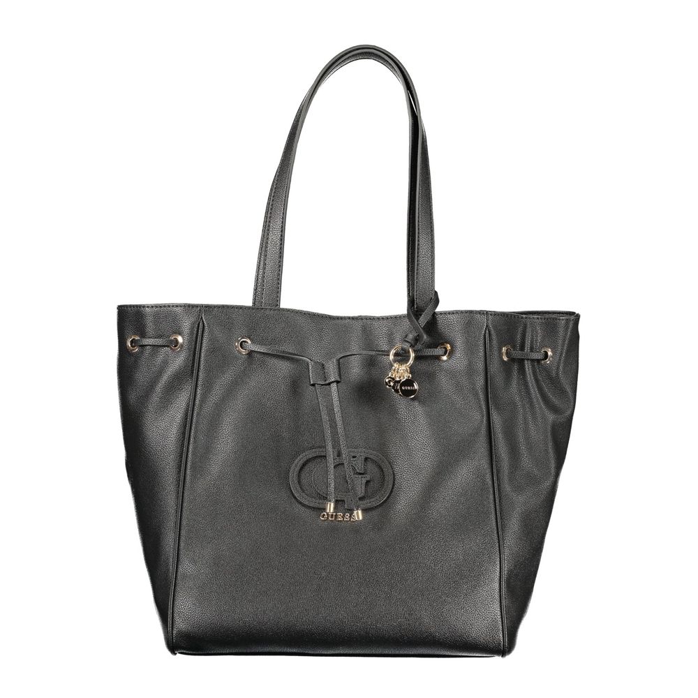 Guess Jeans Nero Poliuretano Women Handbag