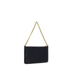 PINKO Black Calf Leather Bos Taurus Shoulder Bag