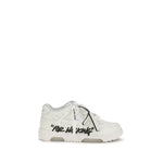 Off-White White Calf Leather Bos Taurus Athletic Sneakers