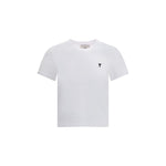 Ami Paris White Cotton T-Shirt