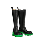 Bottega Veneta Black Leather Over The Knee