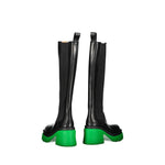 Bottega Veneta Black Leather Over The Knee