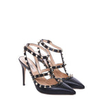 Valentino Garavani Black Calfskin High Heel Pumps