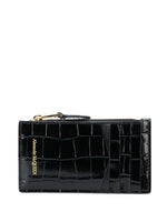 Alexander McQueen Skull zipped leather card case