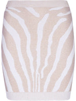Balmain Zebra knit short skirt