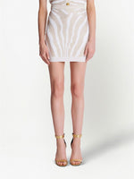 Balmain Zebra knit short skirt