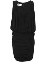 Saint Laurent Sleeveless Draped Minidress