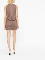 Saint Laurent Sleeveless Draped Minidress