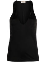 Saint Laurent plunging satin tank top