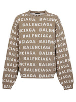 Balenciaga Intarsia Logo Sweater