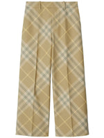 Burberry check-print tailored wool trousers