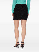 Balmain High-waisted bouclé miniskirt