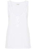 Saint Laurent semi-sheer Henley Tank Top