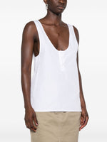 Saint Laurent semi-sheer Henley Tank Top