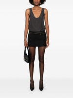 Saint Laurent Henley-neck silk tank top