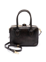 Golden Goose Vita Bag in smooth black leather and gold details