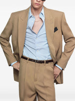 Saint Laurent Natural Blazer Structured Wool