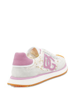 Dolce & Gabbana-white and pink DG Cushion sneakers
