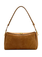 Ami Paris Brown Suede Leather Carrousel Medium Bag