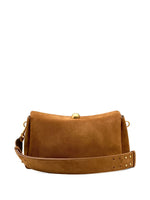 Ami Paris Brown Suede Leather Carrousel Medium Bag