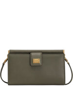 Dolce & Gabbana- plongé calfskin phone bag in olive green