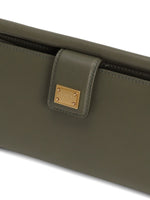 Dolce & Gabbana- plongé calfskin phone bag in olive green
