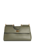 Dolce & Gabbana-My Sicily handbag in green plongé calfskin