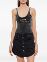 Diesel Phoebe-Dnm logo-appliqué bodysuit