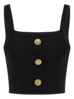 Balmain Knit bralette top with buttons