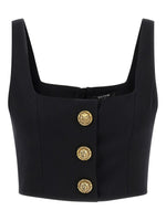 Balmain cropped Wool brassiere top