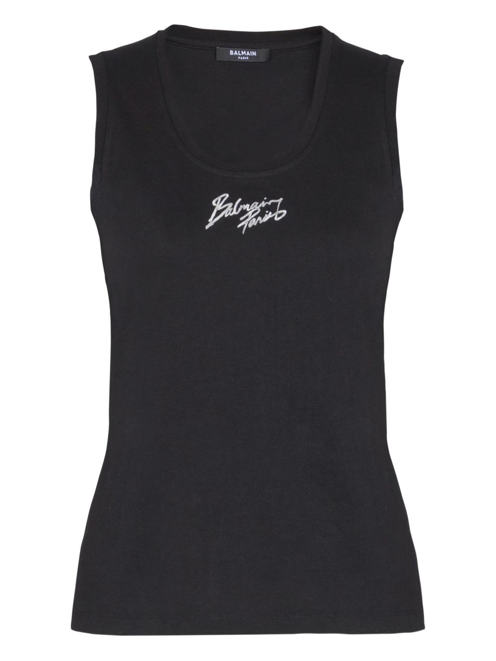 Balmain Logo cotton tank top