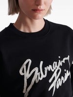 Balmain Logo cropped sweatshirt