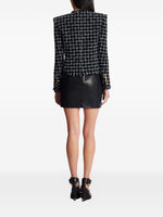 Balmain Frayed Button cropped Tweed Jacket