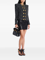Balmain Frayed Button cropped Tweed Jacket